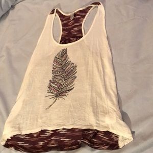 Sheer back tank top